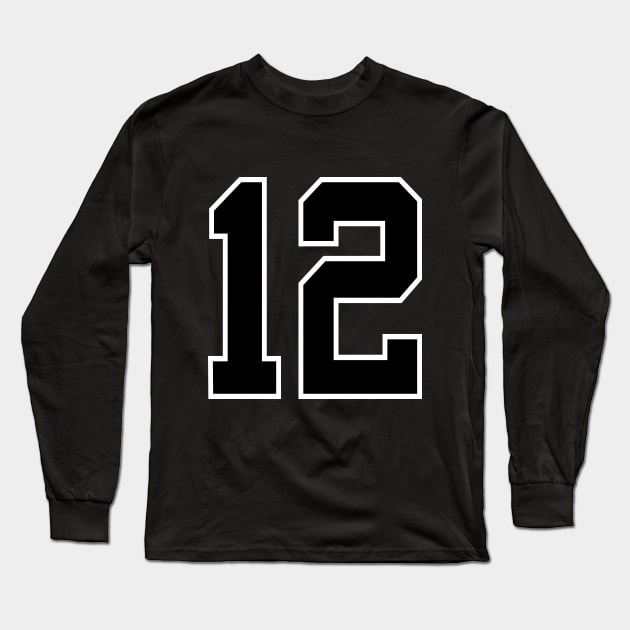 Number 12 Long Sleeve T-Shirt by colorsplash